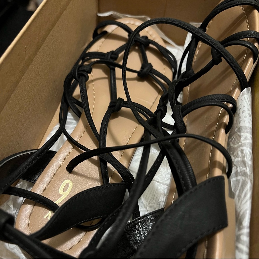 Black Strappy Sandals